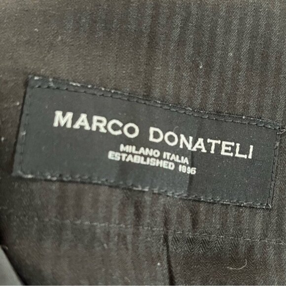 Marco Donateli Men’s Gray Suit Blazer & Trousers Set - 42T Jacket, 36T Pants - Picture 7 of 16